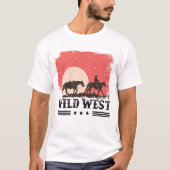 Wild West Cowboy Cowgirl T-Shirt (Vorderseite)