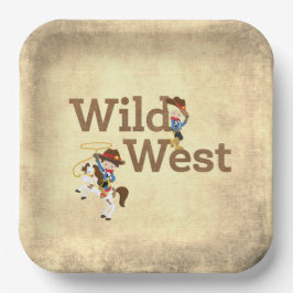 Wild West Cowboy Cowgirl Western Theme Paper Plate Pappteller