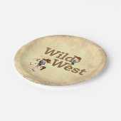 Wild West Cowboy Cowgirl Western Theme Pappteller (Schrägansicht)