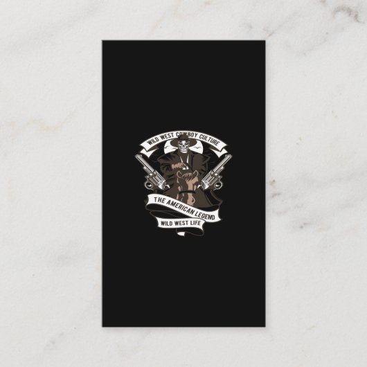 wild west cowboy culture the american legend wild visitenkarte (Vorderseite)