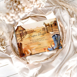 Wild West Cowboy Diapper Raffle Begleitkarte