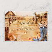 Wild West Cowboy Diapper Raffle Begleitkarte (Vorderseite)