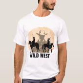 Wild West Cowboy Graphic T-Shirt (Vorderseite)