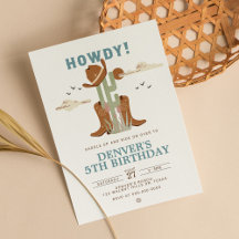 Wild West Cowboy Hat Boots Western Birthday Party