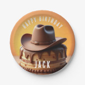 Wild West Cowboy Hat Cake Pappteller (Vorderseite)