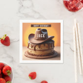 Wild West Cowboy Hat Cake Serviette (Beispiel)