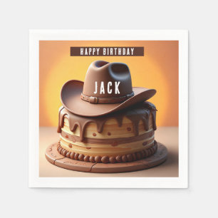 Wild West Cowboy Hat Cake Serviette