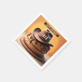 Wild West Cowboy Hat Cake Serviette (Ecke)