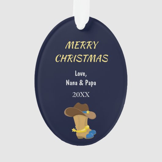 Wild West Cowboy Ornament (Rückseite)