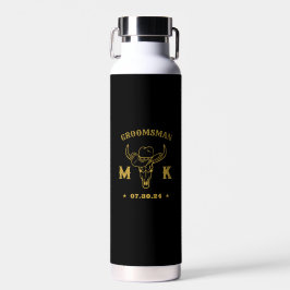 Wild West Cowboy Personalisierte Monogram-Trauzeug Trinkflasche