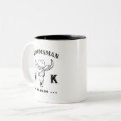 Wild West Cowboy Personalisierte Trauzeugen Monogr Zweifarbige Tasse (Vorderseite Links)