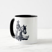 Wild West Cowboy Pferdereiten Tasse (Vorderseite Links)