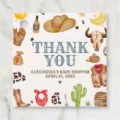 Wild West Cowboy Rodeo Baby Shower Geschenkanhänger (Vorderseite)