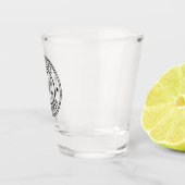 Wild West Cowboy Rustikales Logo - individuelle Tr Schnapsglas (Rechts)