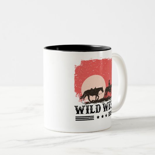 Wild West Cowboy Tasse (VorderseiteRechts)