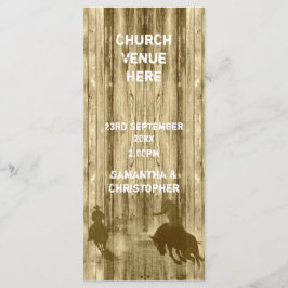 Wild West Cowboy Thema Kirche Hochzeitsprogramm Programm