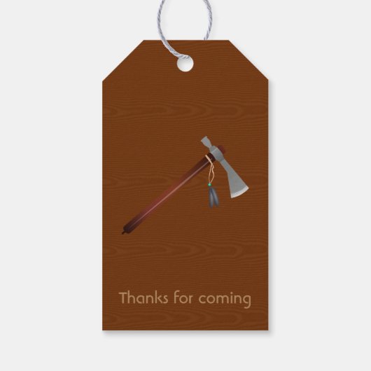 Wild West Cowboy Themed Birthday Guest Favor Geschenkanhänger (Rückseite)