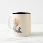 Wild West Cowboy Zweifarbige Tasse (Vorderseite Links)