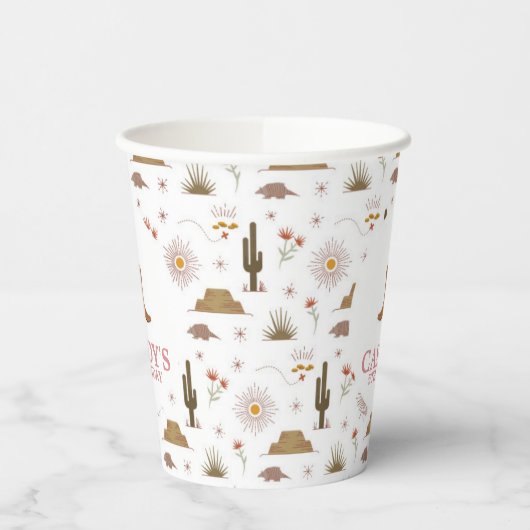 Wild West Cowgirl Birthday Party Paper Cups Pappbecher (Links)