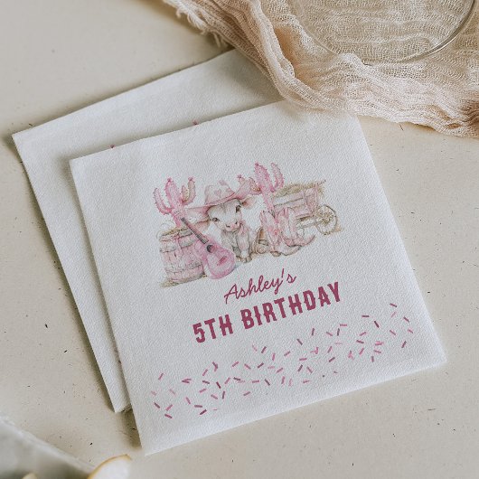 Wild West Cowgirl Kindergeburtstag Party Serviette