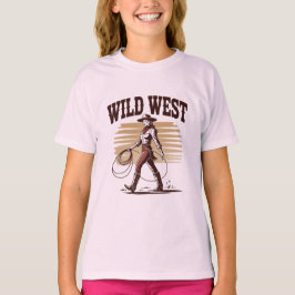 Wild West Cowgirl – Retro T-Shirt