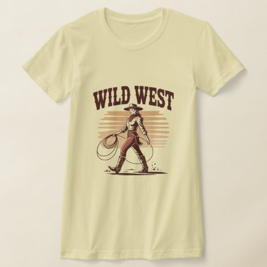 Wild West Cowgirl – Retro T-Shirt (Ablage )