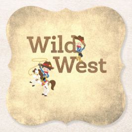Wild West Cowpoke Party Paper Untersetzer