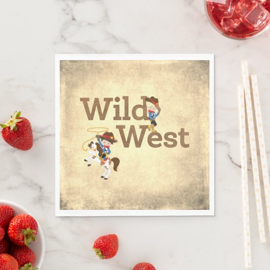 Wild West Cowpoke Rodeo Party Paper Napkin Serviette (Beispiel)