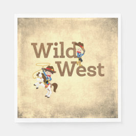 Wild West Cowpoke Rodeo Party Paper Napkin Serviette