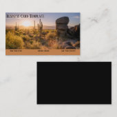 Wild West Desert Sunset Western Business Card Visitenkarte (Vorne/Hinten)