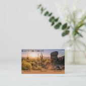 Wild West Desert Sunset Western Business Card Visitenkarte (Stehend Vorderseite)