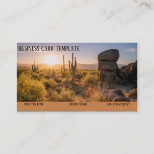 Wild West Desert Sunset Western Business Card Visitenkarte