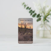 Wild West Desert Sunset Western Business Card Visitenkarte (Stehend Vorderseite)