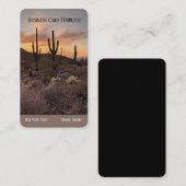 Wild West Desert Sunset Western Business Card Visitenkarte (Vorne/Hinten)