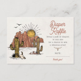 Wild West Diaper Raffle Enclosure Card Begleitkarte