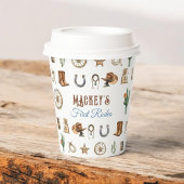 Wild West First Rodeo Birthday Cowboy Pappbecher