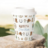 Wild West First Rodeo Birthday Cowboy Pappbecher