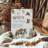 Wild West First Rodeo Cowboy Birthday Western Einladung