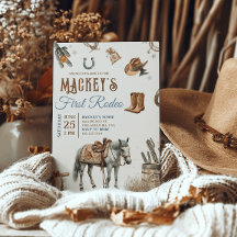 Wild West First Rodeo Cowboy Birthday Western