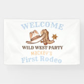 Wild West First Rodeo Geburtstagspartei Banner (Horizontal)