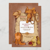 Wild West Frame Geburtstagsparty Einladung (Vorne/Hinten)