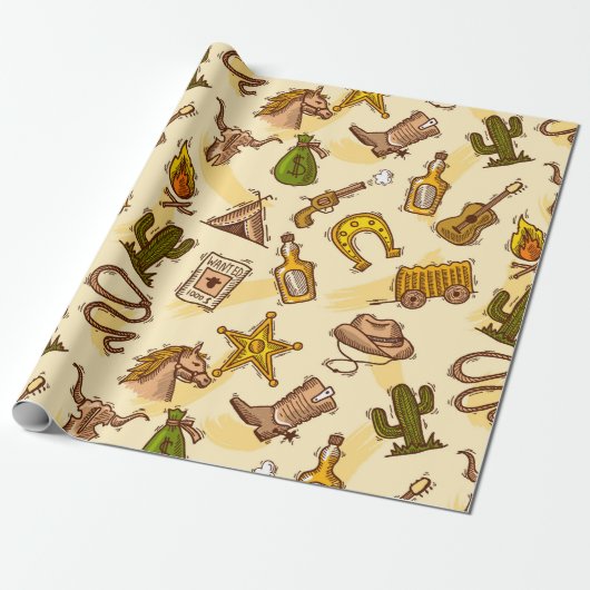 Wild West Geschenkpapier (Ungerollt)