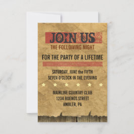 WILD WEST GEWOLLT Bar Bat Mitzvah Party Card Einladung