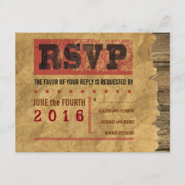 WILD WEST GEWOLLT Bar Bat Mitzvah Reply Card RSVP Karte