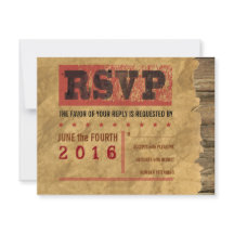 WILD WEST GEWOLLT Bar Bat Mitzvah Reply Card