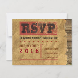 WILD WEST GEWOLLT Bar Bat Mitzvah Reply Card RSVP Karte