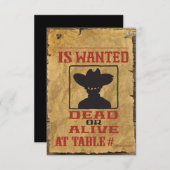 WILD WEST GEWOLLT Bar Bat Mitzvah Table Escortkart Einladung (Vorne/Hinten)