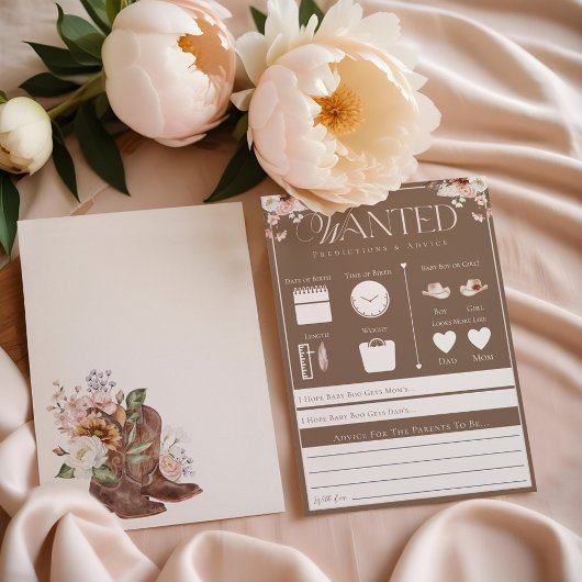 Wild West Gewollt Game Card Einladung