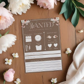 Wild West Gewollt Game Card Einladung