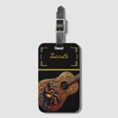 Wild West Guitar Artistry Gepäckanhänger (Vorderseite Vertikal)